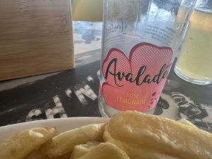 Rose lemonade   at Harbour Lights Fish & Chips in Falmouth