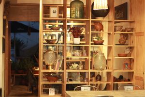 Community bookseller, you can drink free water. :) at Etnofood in Oaxaca