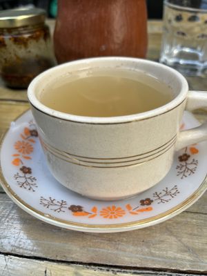Ginger tea. Very flavorful  at Etnofood in Oaxaca