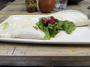 The wrap from one angle  at Etnofood in Oaxaca