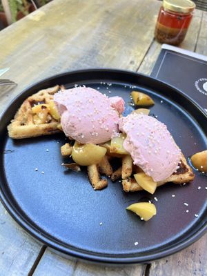 Waffles! Look small here but were so filling!  at Etnofood in Oaxaca