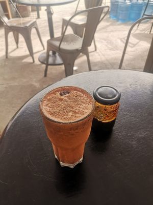 Cocoa horchata at Etnofood in Oaxaca