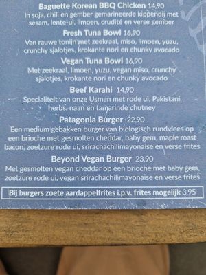 Vegan burger at Patagonia Beach in The Hague