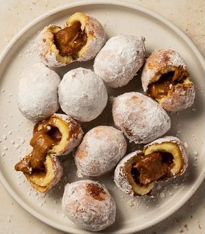 Speculoos filled doughnuts at Pastan Bristol in Bristol