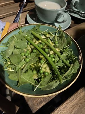 Green pasta lunch size and babyccino   at Pastan Bristol in Bristol