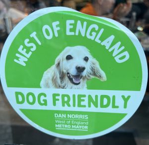 Dog friendly sign   at Pastan Bristol in Bristol