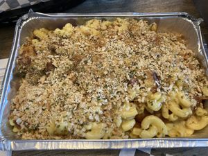 Mac and cheese (baked and dank) at Subculture Vegan Deli & Provisions  in Albany