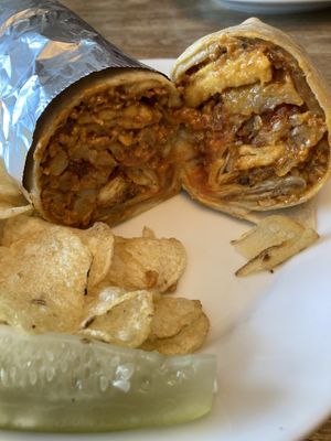 Cheesy Chorizo Potato Burrito  at Subculture Vegan Deli & Provisions  in Albany