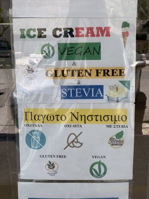 Vegan & Sugar free ♥ at Gelatiamo in Kalamata