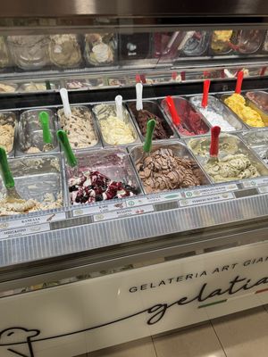   at Gelatiamo in Kalamata