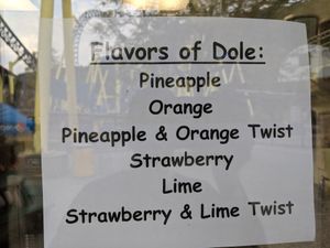 Dole Whip flavors as of 7/6/2021 at Knoebels - Dole Whips in Elysburg