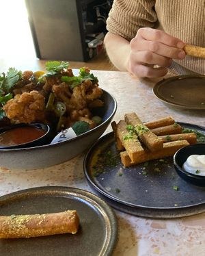 K’Tucky Fried Cauli were yumyum and the panisse was top- notch! Loved them! at Yeah Boy in Windsor