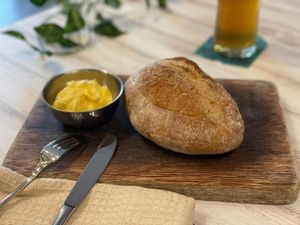 Housemade sourdough & 4MY vegan butter at Planty of Love  in Central Singapore