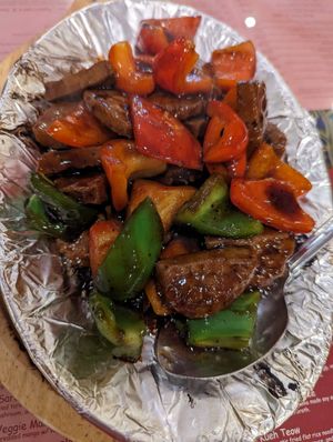 Veggie Sizzling Beef at Layang Layang in Milpitas
