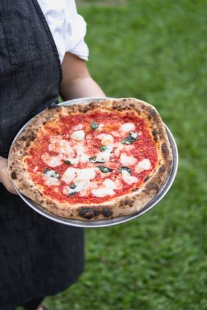 Margherita: Tomato base, parmesan, basil, mozzarella at Piante Pizza in Brisbane