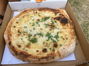 Three cheese pizzaa  at Piante Pizza in Brisbane