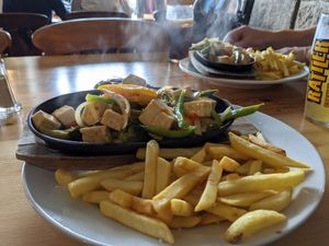 Sizzling sweet chili tofu at The Dolphin Tavern in Penzance
