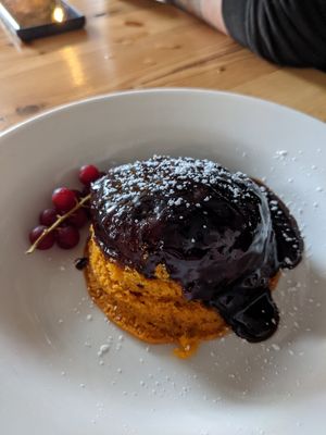 Chocolate orange pudding at The Dolphin Tavern in Penzance