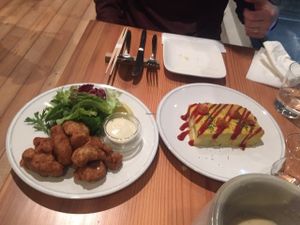 Soy nuggets and Spanish "omlette" at AIN SOPH.Ginza in Tokyo