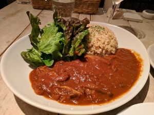 Mushrooms and rice. at AIN SOPH.Ginza in Tokyo