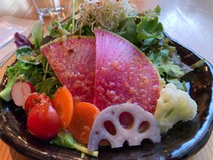 First course: salad at AIN SOPH.Ginza in Tokyo