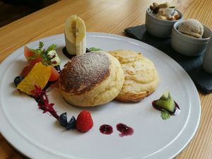 pancake set lunch at AIN SOPH.Ginza in Tokyo