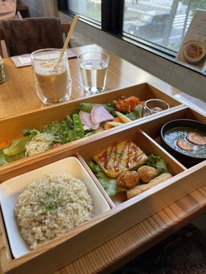 The bento was to die for. I also got a latte and it was so fresh and delicious    at AIN SOPH.Ginza in Tokyo