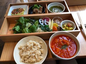 Vegan bento at AIN SOPH.Ginza in Tokyo