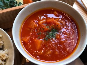 Tomato soup at AIN SOPH.Ginza in Tokyo