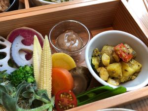 potato and chickpeas curry at AIN SOPH.Ginza in Tokyo