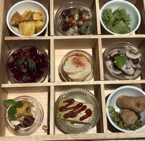 9 small items - simple, boring, ridiculously high price  at AIN SOPH.Ginza in Tokyo