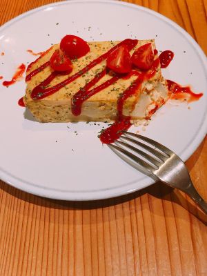 Spanish tofu omelette at AIN SOPH.Ginza in Tokyo