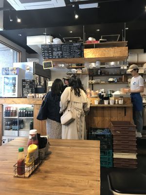 Inside the restaurant (when full is tight) at AIN SOPH.Ginza in Tokyo