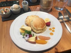 Vegan pancakes  at AIN SOPH.Ginza in Tokyo