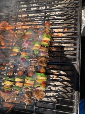 Best vegan kabobs ever omg at Green Machine Grill in Colorado Springs