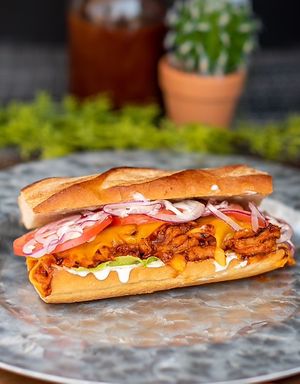 Vegan Blue Buffalo sandwich 🔥 🔥   at Green Machine Grill in Colorado Springs