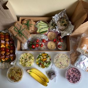 BBQ box at Earthly Vegan Caterers in Cardiff