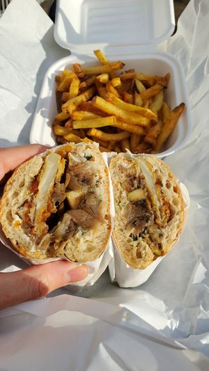 There were leeks I'm pretty sure - very French lol at Plan D - DWICH & Glace in Paris