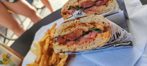 Red Dwich with eggplant at Plan D - DWICH & Glace in Paris