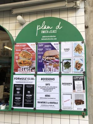 Menu  at Plan D - DWICH & Glace in Paris