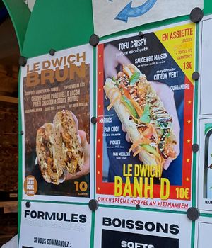 2 of the offered sandwiches - seems like they occassionally change the menu at Plan D - DWICH & Glace in Paris