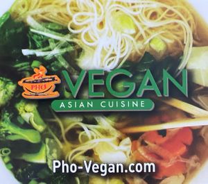 Website at Pho Vegan Asian Cuisine in Folsom