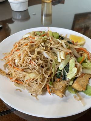 Filipino pancit w/ veggie & tofu  at Pho Vegan Asian Cuisine in Folsom
