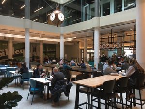 View of the inside of the mall at Broth on Main in Rochester