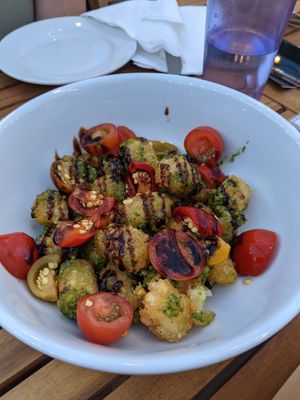 Tots with pesto at Grid City Beer Works in Salt Lake City