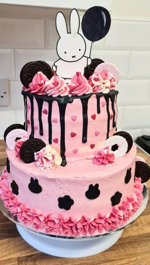 Goth Miffy birthday cake at Munchie Mummy's in Bolton