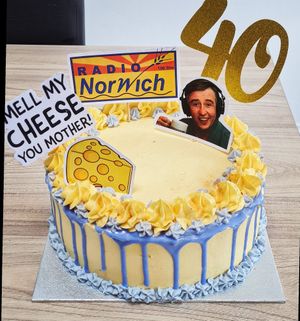 Custom celebration cake  at Munchie Mummy's in Bolton