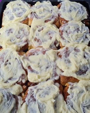 Classic cinnamon buns  at Munchie Mummy's in Bolton