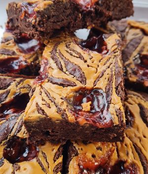 PB&J brownies at Munchie Mummy's in Bolton