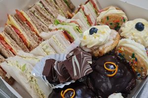 Afternoon tea box at Munchie Mummy's in Bolton